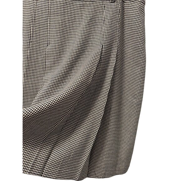 Jones New York Signature Wool Blend Houndstooth Pleated Skirt Size 12 Black & Wh - Picture 10 of 12